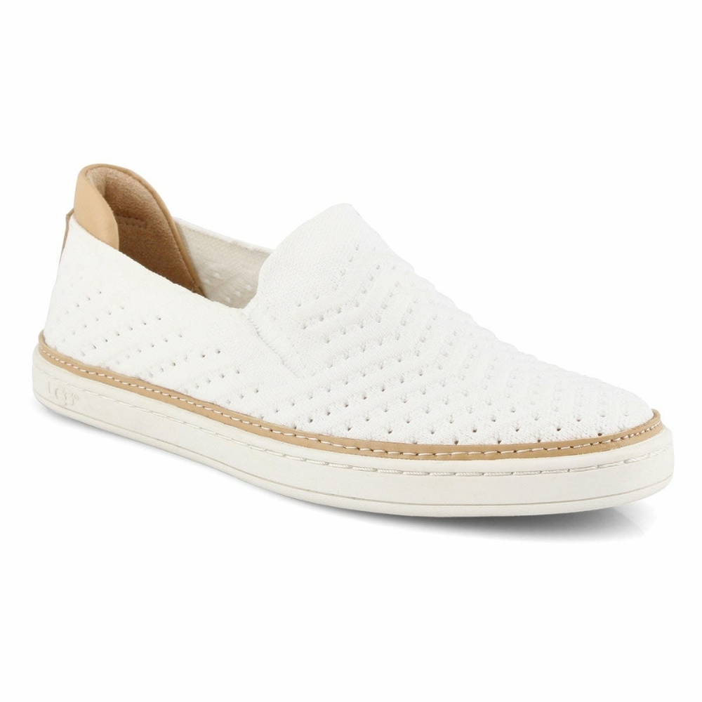 UGG Sammy Slip-on Sneaker White Chevron Size 8.5